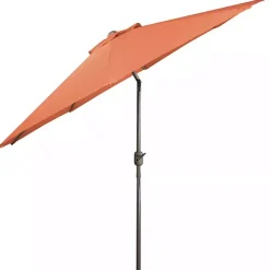 Orange Tilt Hand Crank Outdoor Umbrella