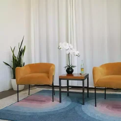 Orchid Arrangement in Black Floral Planter