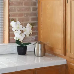 Orchid Arrangement in Black Decorative Pot