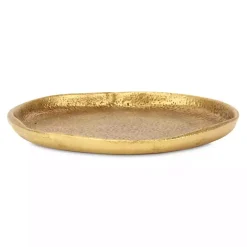 Organic Round Gold Cast Iron Dish