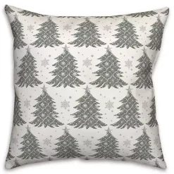 Ornate Trees Christmas Pillow