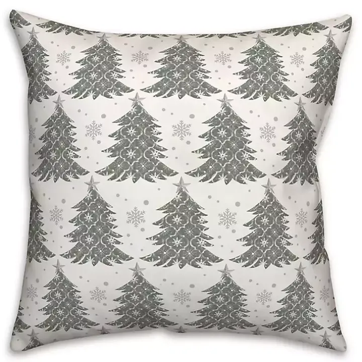 Ornate Trees Christmas Pillow