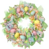 Pastel Easter Eggs and Ribbons Wreath
