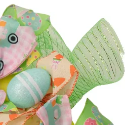 Pastel Easter Eggs and Ribbons Wreath