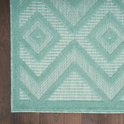 Pastel Lime Diamond Outdoor Area Rug, 6x9