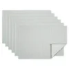 Pastel Misty Blue Dobby Placemats, Set of 6