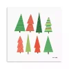 Patterned Christmas Trees Canvas Art Print