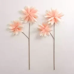 Peach Foam Flower Sprays, Set of 2