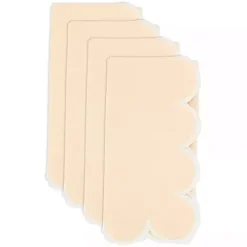 Peach Scalloped Edge Napkins, Set of 4