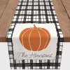 Personalized Black and White Plaid Table Runner