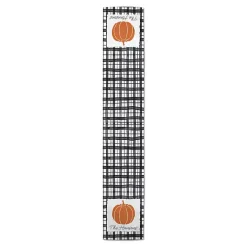 Personalized Black and White Plaid Table Runner