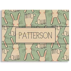 Personalized Easter Bunny Wood Art Print