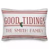 Personalized Good Tidings Family Outdoor Pillow