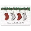 Personalized Mantel Stockings Canvas Wall Plaque