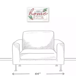 Personalized No Place Like Home Holly Canvas Print