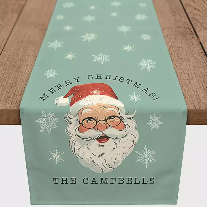 Personalized Retro Santa Table Runner, 72 in.
