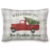 Personalized Welcome Christmas Truck Pillow