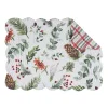 Pinecone and Plaid Reversible Placemats, Set of 6
