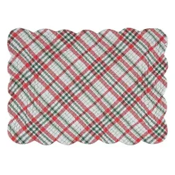 Pinecone and Plaid Reversible Placemats, Set of 6