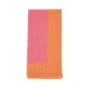 Pink and Orange Colorblock Napkins, Set of 4