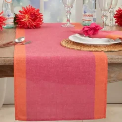 Pink and Orange Colorblock Table Runner