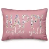 Pink Happy Easter Y'all Pillow