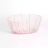 Pink Metal Wire Basket with Handle