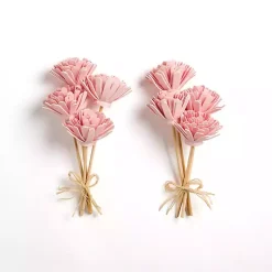 Pink Wooden Floral Stems, Set of 2