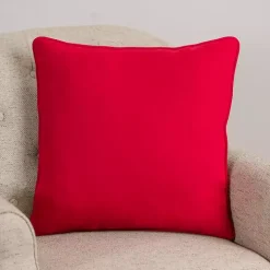 Plaid Embroidered Merry and Bright Pillow