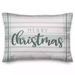 Plaid Merry Christmas Pillow