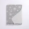 Plush Snowflake Sherpa Throw