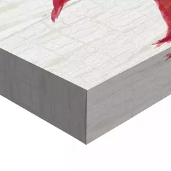 Poinsettia and Holly Canvas Art Print