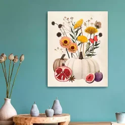 Pomegranate Harvest Canvas Wall Plaque