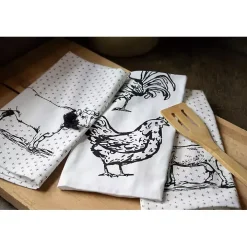 Portrait Farm Animals Kitchen Towels, Set of 3