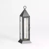 Pre-Lit Black Metal Twinkle Lights Lantern, 15 in.