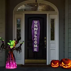 Pre-Lit Cackling Witch Outdoor Decoration