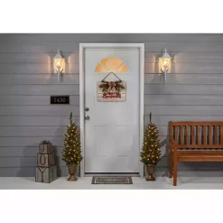 Pre-Lit Cedar Pine Christmas Trees, Set of 2