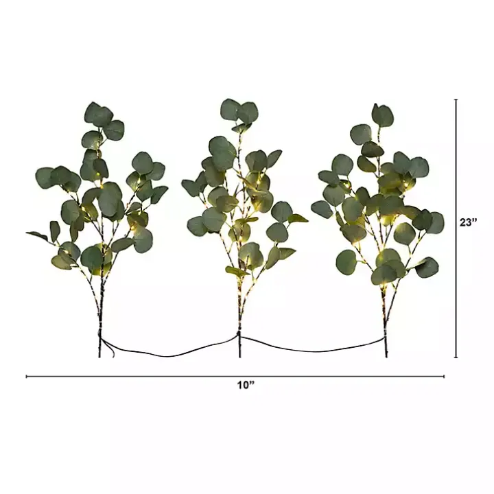 Pre-Lit Eucalyptus 3-pc. Bouquet