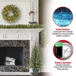 Pre-Lit Multicolor 4-pc. Christmas Greenery Set