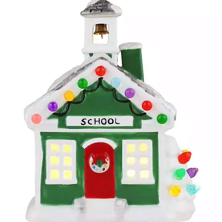 Pre-Lit Nostalgic Christmas Schoolhouse