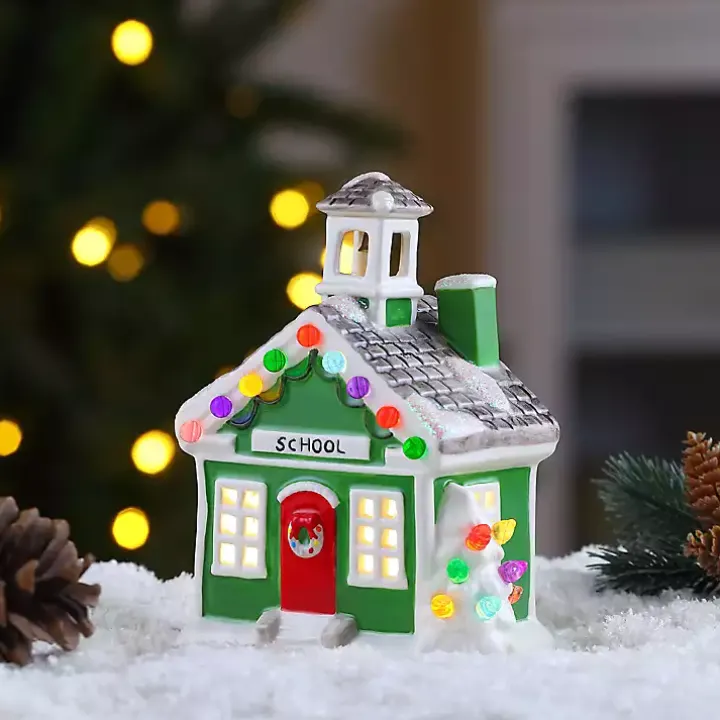 Pre-Lit Nostalgic Christmas Schoolhouse