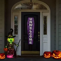 Pre-Lit Outdoor Witch Decoration