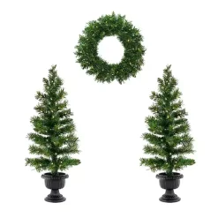 Pre-Lit 3-pc. Christmas Greenery Set