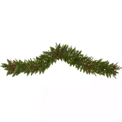 Pre-Lit Pine and Berry Garland