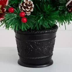Pre-Lit Poinsettia Christmas Tree Arrangement