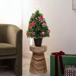 Pre-Lit Poinsettia Christmas Tree Arrangement