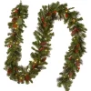 Pre-Lit Red Berry and Cone Spruce Garland
