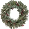 Pre-Lit Snowy Waterloo Pine Wreath