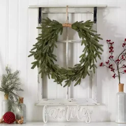 Pre-Lit Twine Bound Pine Branch Wreath