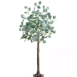 Pre-Lit Warm LED Eucalyptus Plant, 4 ft.